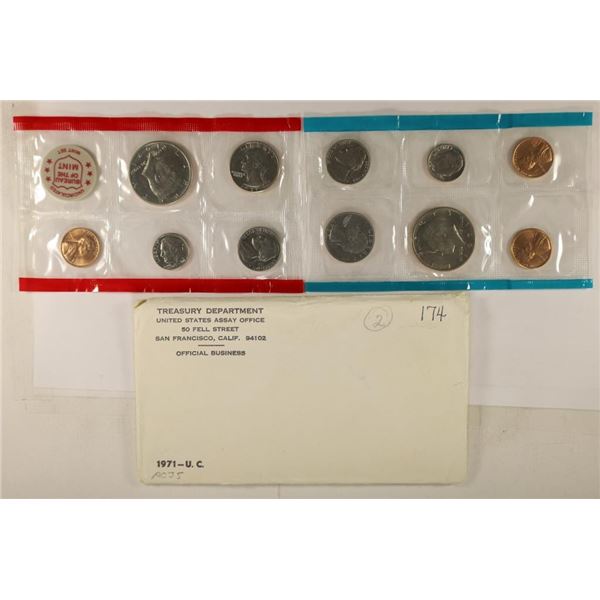 1971 US MINT SET (UNC) P/D/S (WITH ENVELOPE)
