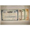 Image 2 : 4 ASSORTED VINTAGE RAILROAD STOCK CERTIFICATES