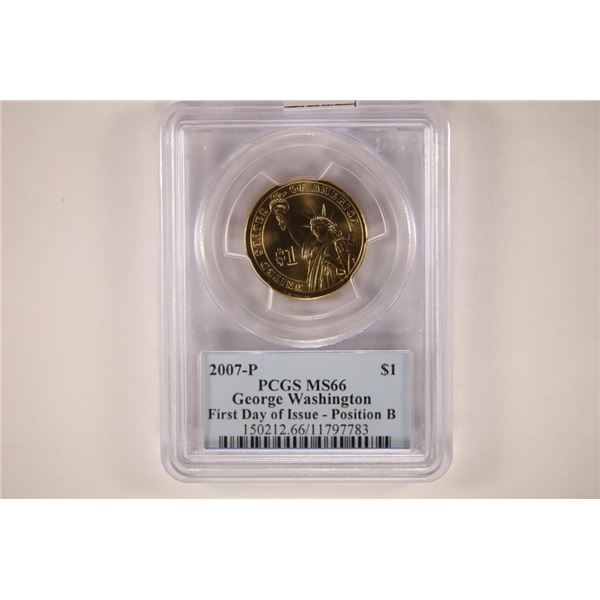 2007-P PRESIDENTIAL DOLLAR PCGS MS66 GEORGE