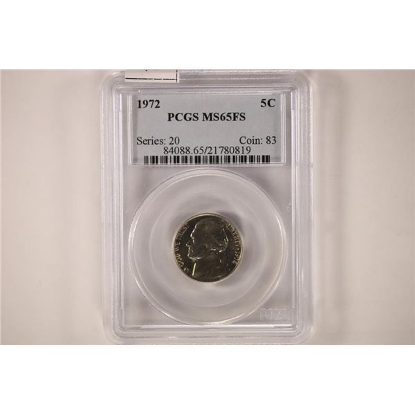1972 JEFFERSON NICKEL PCGS MS65FS