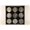 1986-1994 AMERICAN SILVER EAGLE 9 COIN SET BU'S