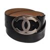 Image 1 : Chanel Black Leather CC Logo Jumbo Belt