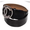 Image 3 : Chanel Black Leather CC Logo Jumbo Belt