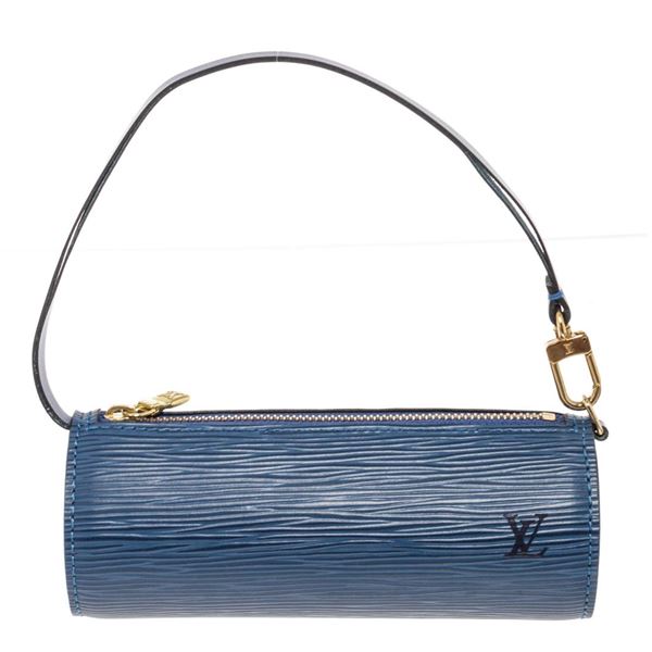 Louis Vuitton Blue Epi Leather Mini Papillon Pochette Bag