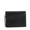 Image 2 : Bottega Veneta Wallet on Chain Pearl Embellished Leather Black
