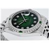 Image 8 : Rolex Mens 36 Stainless Steel Green Vignette Diamond Datejust Wristwatch