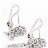 Image 6 : Platinum 14.92 ctw Round VVS G Diamond Long Dangle Drop Fiery Statement Earrings