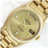 Image 1 : Rolex Mens 18K Yellow Gold Presidential With Factory Diamond Dial With Rolex Box