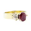 Image 1 : 1.91 ctw Ruby and Diamond Ring - 14KT Yellow Gold