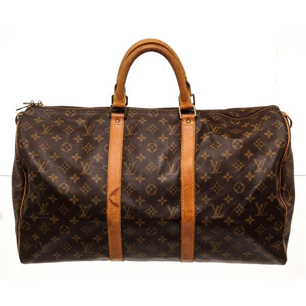 Louis Vuitton Brown Monogram Keepall 50cm Travel Bag