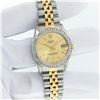 Image 2 : Rolex 31MM Midsize Champagne Index Diamond Bezel Jubilee Band Wristwach