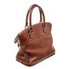 Image 2 : Louis Vuitton Brown Canvas Leather Lockit MM Satchel Bag