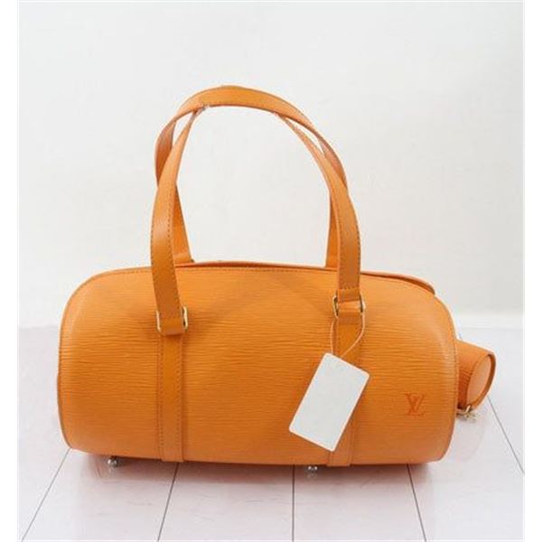 Louis Vuitton Orange Epi Leather Soufflot Shoulder Bag