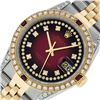 Image 2 : Rolex Mens 2 Tone Lugs Red Vignette Diamond String & Ruby Datejust Wristwatch