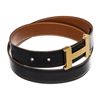 Image 3 : Hermes Black Brown Leather Constance Belt 80
