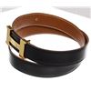 Image 6 : Hermes Black Brown Leather Constance Belt 80