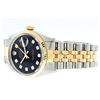 Image 8 : Rolex Mens 2 Tone Black Diamond 36MM Oyster Perpetual Datejust Wristwatch