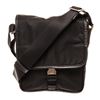 Prada Black Leather Bucket Messenger Bag