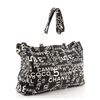 Image 2 : Chanel Black Printed Canvas 31 Rue Cambon Beach Large Tote Bag