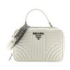 Image 1 : Prada Neutral Quilted Leather Diagramme Zip Around Medium Top Handle Bag