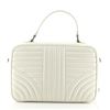 Image 2 : Prada Neutral Quilted Leather Diagramme Zip Around Medium Top Handle Bag