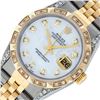 Image 2 : Rolex Mens 2 Tone Lugs MOP Diamond Pyramid Diamond 36MM Datejust