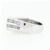 Image 6 : 14k White Gold 0.75 ctw Dual Row Channel Set Baguette Diamond Wavy Wave Band Rin