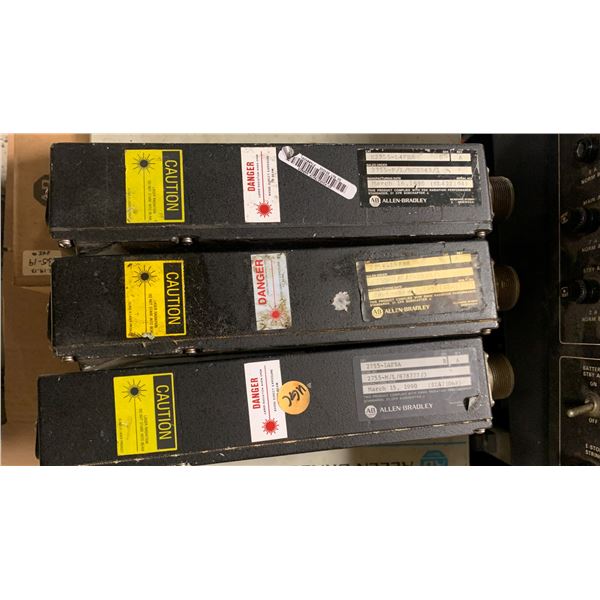 (3) Allen Bradley # 2755-L4FBA Laser Barcode Scanners
