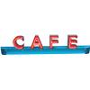 Image 1 : Large Outdoor Neon Sign "CAFE" (Red & Turquoise Neon) -