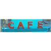 Image 2 : Large Outdoor Neon Sign "CAFE" (Red & Turquoise Neon) -