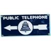 Image 1 : Bell System Public Telephone w/ Arrow Double Sided Porc