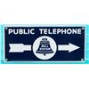 Image 2 : Bell System Public Telephone w/ Arrow Double Sided Porc