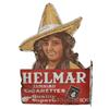 Image 1 : Helmar Cigarettes Double Sided Porcelain Flange Sign -
