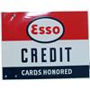 Image 1 : Esso Credit Cards Honored Double Sided Porcelain Sign C