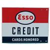 Image 2 : Esso Credit Cards Honored Double Sided Porcelain Sign C