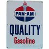 Image 1 : Pan-Am Quality Gasoline Porcelain Sign C. 1950's - 13"