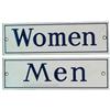 Image 1 : Lot Of 2 Porcelain Signs:  1 "Men" & 1 "Women" - Each 1