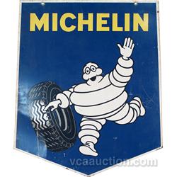 Michelin Tires Double Sided Metal Sign w/ The Michelin