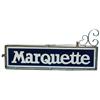 Image 1 : "Marquette" Double Sided Porcelain Sign In Original Fra