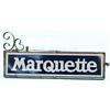 Image 2 : "Marquette" Double Sided Porcelain Sign In Original Fra