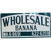 Image 1 : "Wholesale Banana" Embossed Tin Sign C. 1950's N.O.S. -