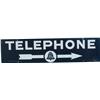 Image 1 : Bell System "Telephone" w/ Arrow Double Sided Porcelain