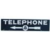 Image 2 : Bell System "Telephone" w/ Arrow Double Sided Porcelain