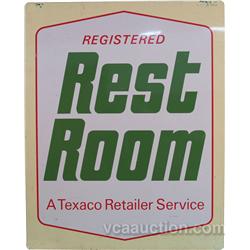 "Registered Rest Room" A Texaco Retailer Service Double