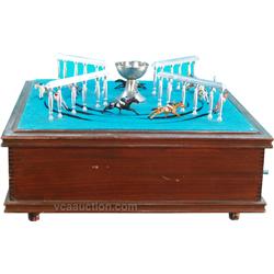 Antique Horse Race Gambling Game - Works Great Has Cove