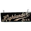 Image 1 : Highlander Beer 2 Sided Porcelain Hanging Sign - 15" x