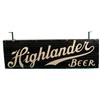 Image 2 : Highlander Beer 2 Sided Porcelain Hanging Sign - 15" x