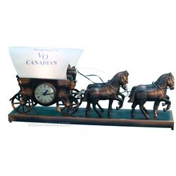 Seagram's Whiskey Chuckwagon Advertising Clock/Lamp