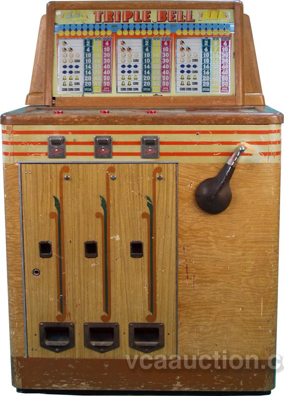 Bally Console 5/10/25 Cent Bally Triple Bell Console Slot Machine