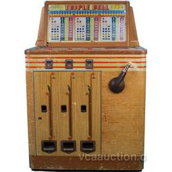 5/10/25 Cent Bally Triple Bell Console Slot Machine